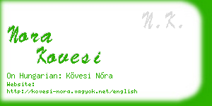 nora kovesi business card