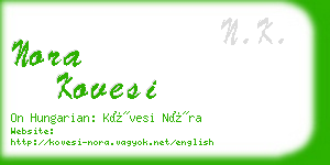 nora kovesi business card